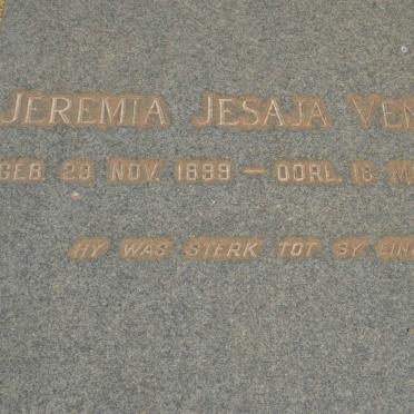 VENTER Jeremia Jesaja 1899-1960