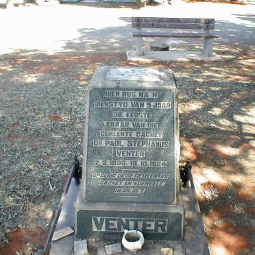 VENTER Paul Stephanus 1886-1924
