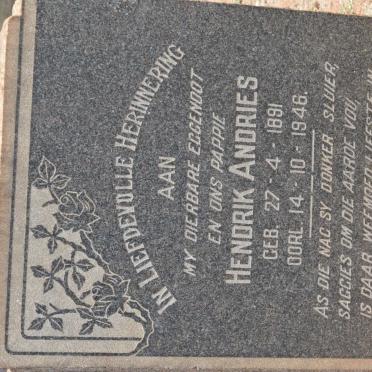 VERSTER Hendrik Andries 1891-1946