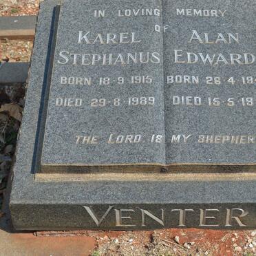 VENTER Karel Stephanus 1915-1989 :: VENTER Alan Edward 1942-1956