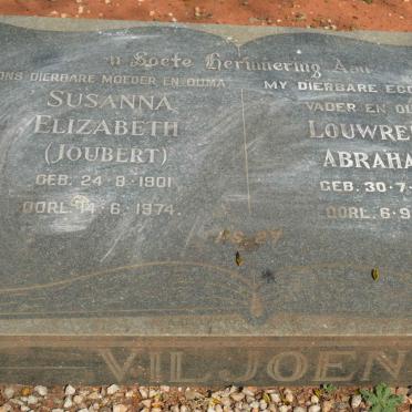 VILJOEN Louwrens Abraham 1889-1965  Susanna Elizabeth JOUBERT 1901-1974