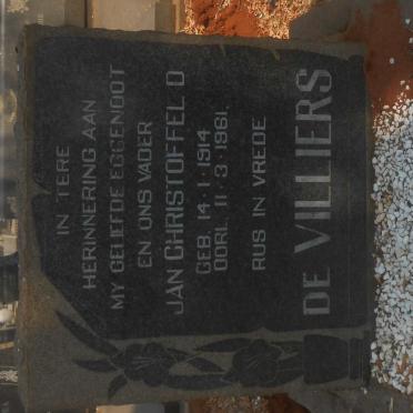 VILLIERS Jan Christoffel D., de 1914-1961