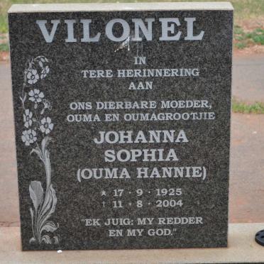 VILONEL Johanna Sophia 1925-2004