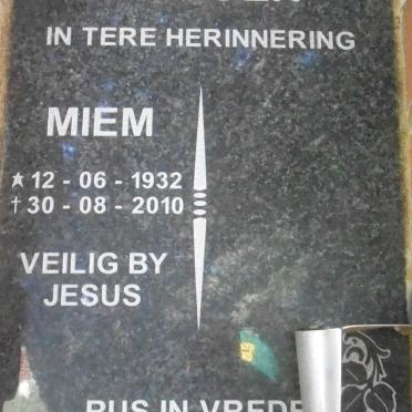 VILJOEN Miem 1932-2010