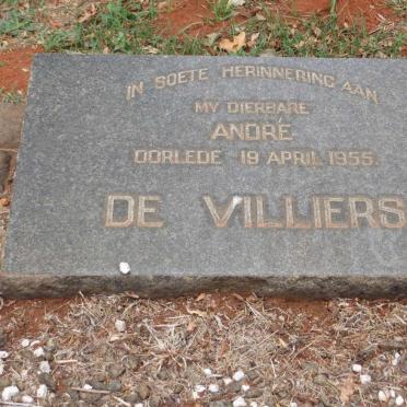 VILLIERS Andre, de -1955