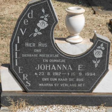 VILLIERS Johanna E., de 1912-1994