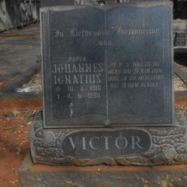 VICTOR Johannes Ignatius 1916-1965