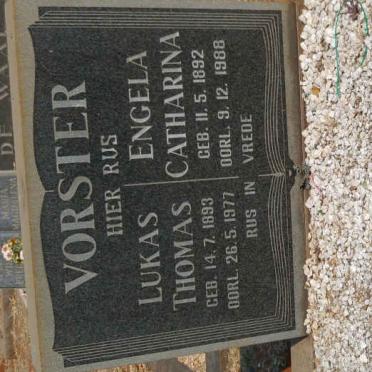 VORSTER Lukas Thomas 1893-1977 &amp; Engela Catharina 1892-1988