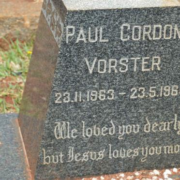VORSTER Paul Gordon 1963-1966