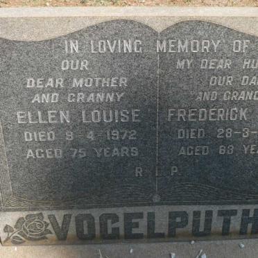 VOGELPUTH Frederick John -1960 &amp; Ellen Louise -1972