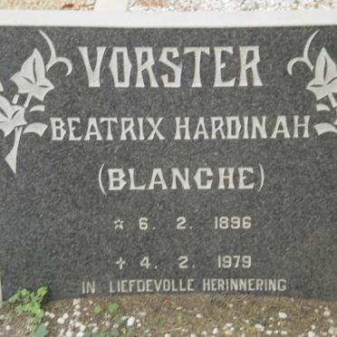 VORSTER Beatrix Hardinah nee BLANCHE 1896-1979