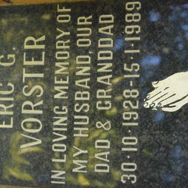 VORSTER Eric G. 1928-1989