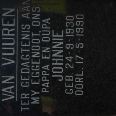 VUUREN Johnnie, van 1930-1990