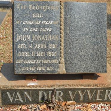 VYVER John Jonathan, van der 1910-1960