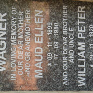 WAGNER William Peter 1920-1999 &amp; Maud Ellen 1899-1980