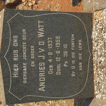 WATT Andries J., v.d. 1937-1959