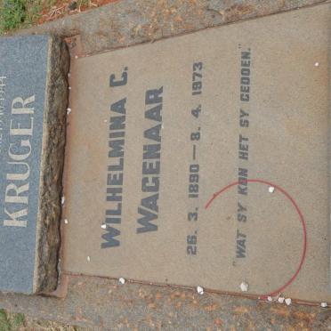 WAGENAAR Wilhelmina C. 1890-1973 :: KRUGER Michiel 1915-1944 &amp; Rita 1918-1949 :: ENGELBRECHT Lammie nee WAGENAAR 1921-1994