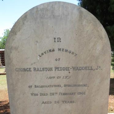 WADDELL George Ralston, Peddie -1901