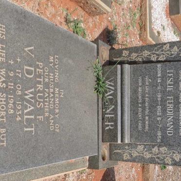 WAGNER Leslie Ferdinand 1911-1956 :: WALT Petrus F., v.d. 1934-1968