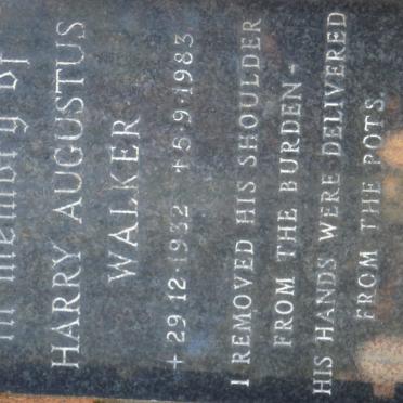 WALKER Harry Augustus 1932-1983