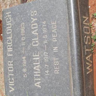 WATSON Victor Firclough 1914-1963 &amp; Athalie Gladys 1917-1974
