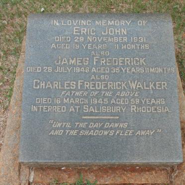 WALKER Charles Frederick -1945 :: WALKER Eric John -1931 :: WALKER James Frederick -1946