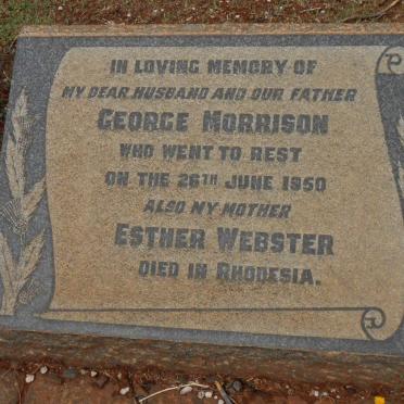 WEBSTER Esther :: MORRISON George -1950 