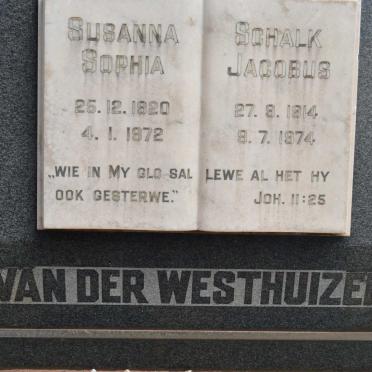 WESTHUIZEN Schalk Jacobus, van der 1914-1974 &amp; Susanna Sophia 1920-1972