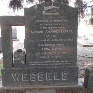 WESSELS Adriaan Johannes Lafras 1895-1953 &amp; Anna Maria COETZEE 1895-1963