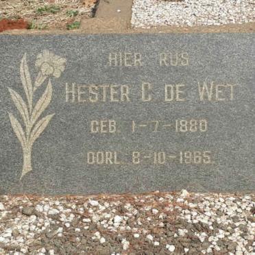 WET Hester C., de 1880-1965