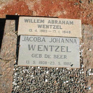 WENTZEL Willem Abraham 1903-1948 &amp; Jacoba Johanna DE BEER 1908-1982