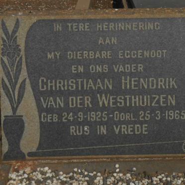 WESTHUIZEN Christiaan Hendrik, van der 1925-1965