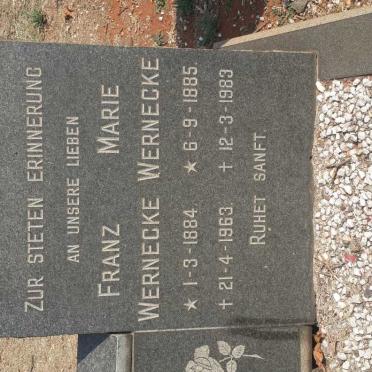 WERNECKE Franz 1884-1963 &amp; Marie 1885-1983
