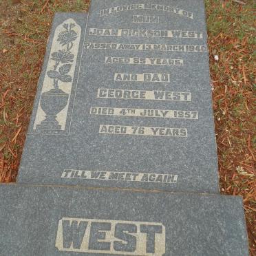 WEST George -1957 &amp; Joan Dickson -1940