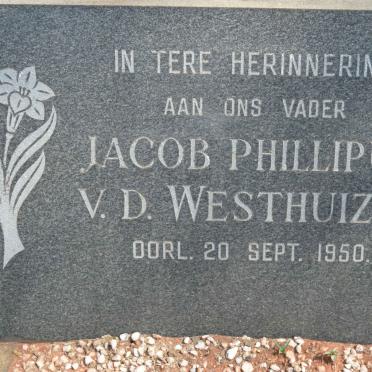 WESTHUIZEN Jacob Phillipus, v.d. -1950