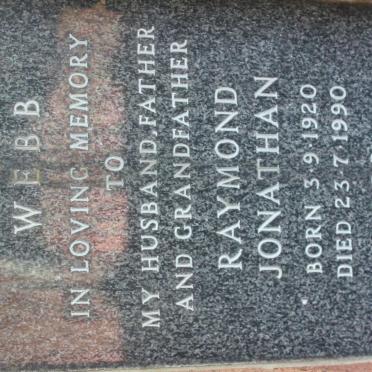 WEBB Raymond Jonathan 1920-1990