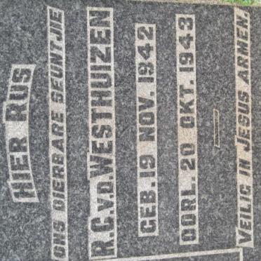 WESTHUIZEN R.C., v.d. 1942-1943