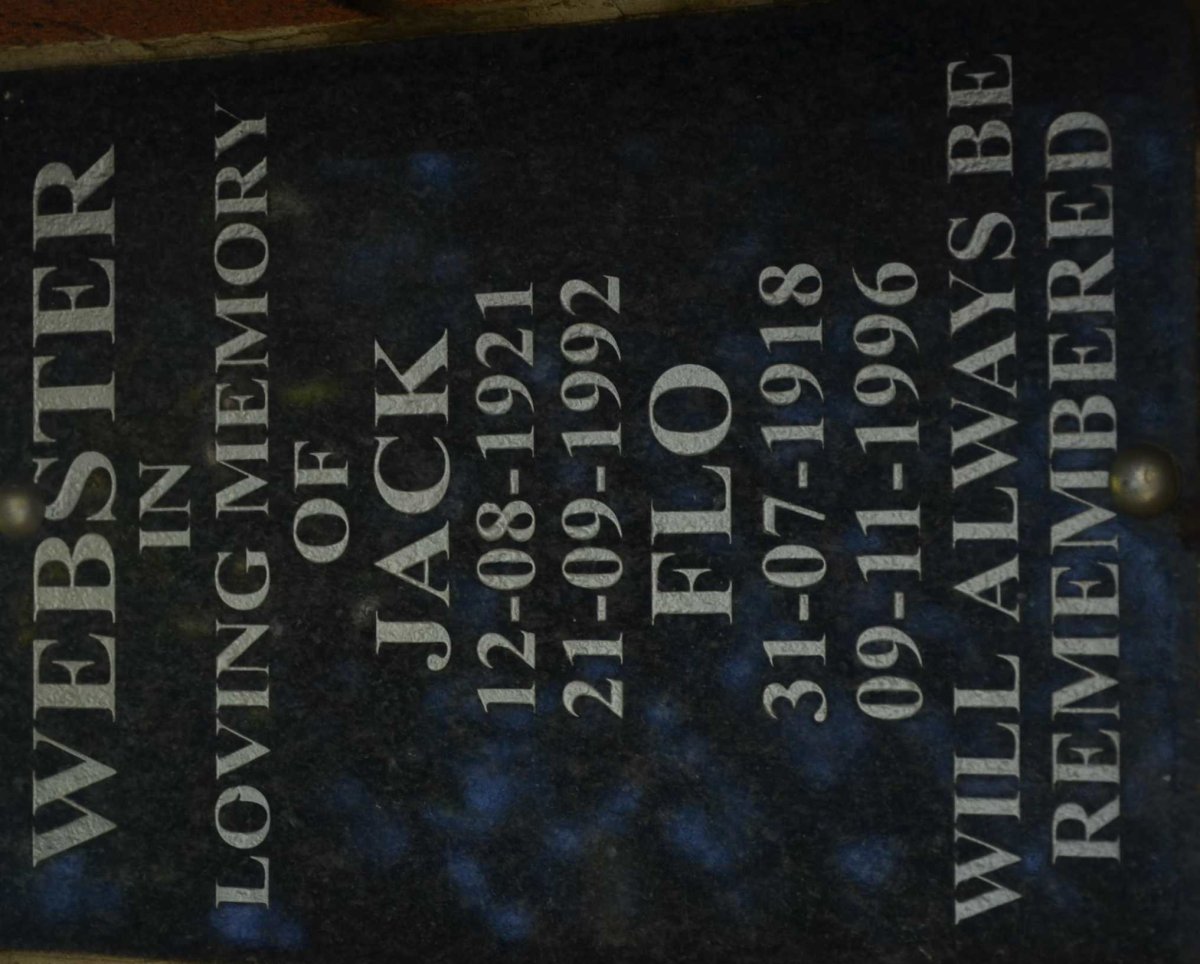 WEBSTER Jack 1921-1992 &amp; Flo 1918-1996