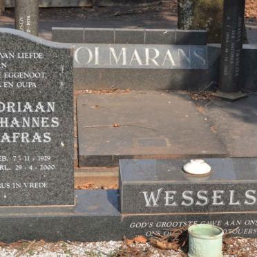 WESSELS Adriaan Johannes Lafras 1929-2000 &amp; Jacoba Petronella 1931-2011