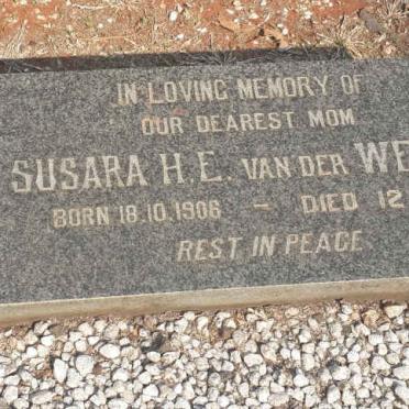 WERFF Susara H.E., van der 1906-1976