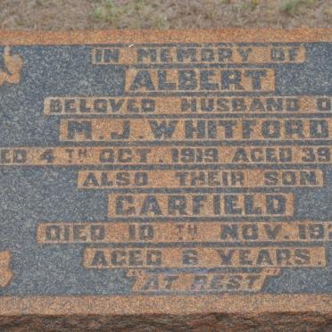 WHITFORD Albert -1919 :: WHITFORD Garfield -1921
