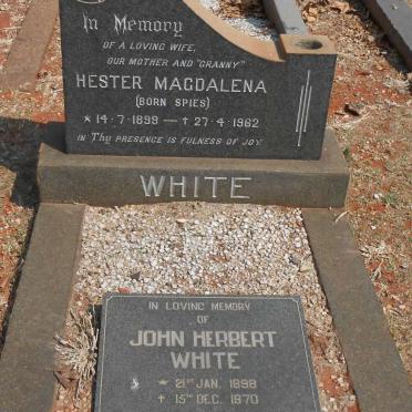 WHITE John Herbert 1898-1970 &amp; Hester Magdalena SPIES 1899-1962