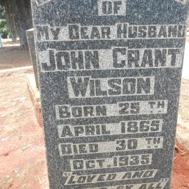 WILSON John Grant 1865-1935