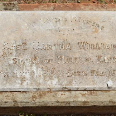 WILLIAMS Rose Martha 1882-1907
