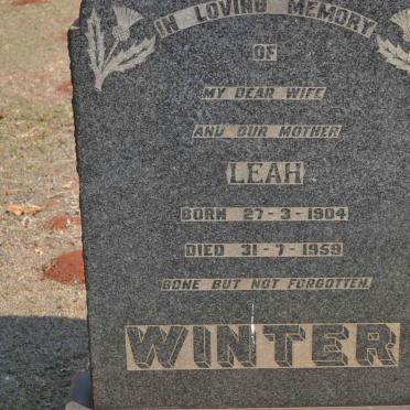 WINTER Leah 1904-1959