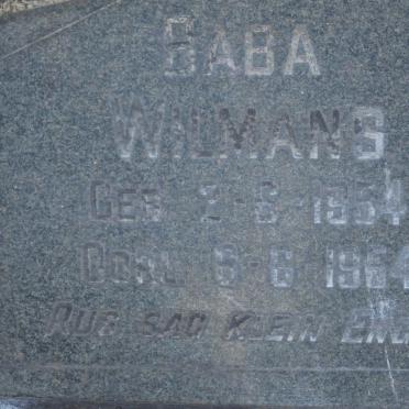 WILMANS Baba 1954-1954