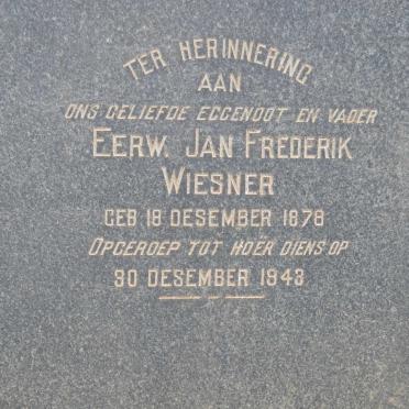 WIESNER Jan Frederik 1878-1943
