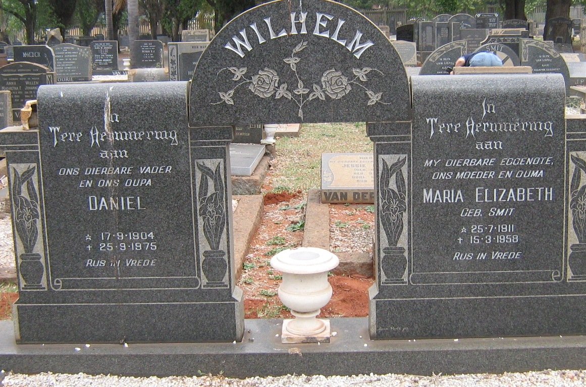 WILHELM Daniel 1904-1975 &amp; Maria Elizabeth SMIT 1911-1958