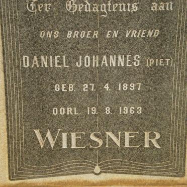 WIESNER Daniel Johannes 1897-1963