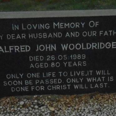 WOOLDRIDGE Alfred John -1989